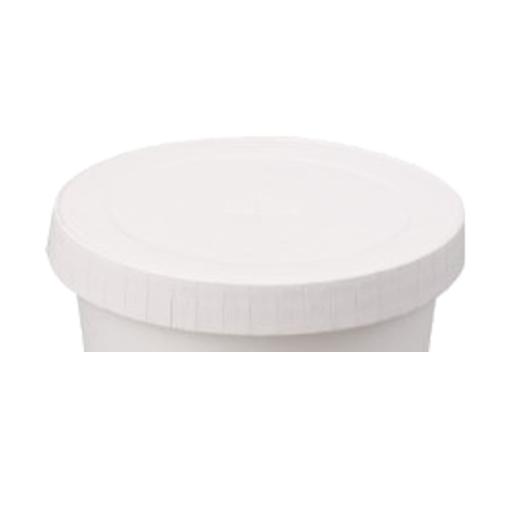 ΚΑΠΑΚΙ FLAT ΜΕ ΤΡΥΠΑ 90mm ΧΑΡΤΙΝΟ ΛΕΥΚΟ ΓΙΑ ΠΟΤΗΡΙ ΧΑΡΤΙΝΟ 14oz - 16oz 50ΤΕΜ