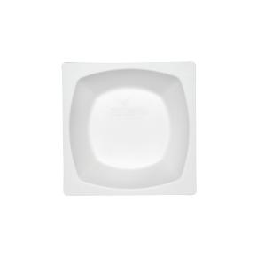 WHITE BIODEGRADABLE SQUARE SOUP PLATE (SUGARCANE FIBER) 19x19cm 10pcs