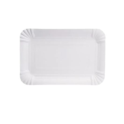 PAPER PLATE PARALLELOGRAM 11x17cm WHITE 250pcs