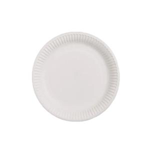 PAPER DISH 23cm WHITE 20PCS