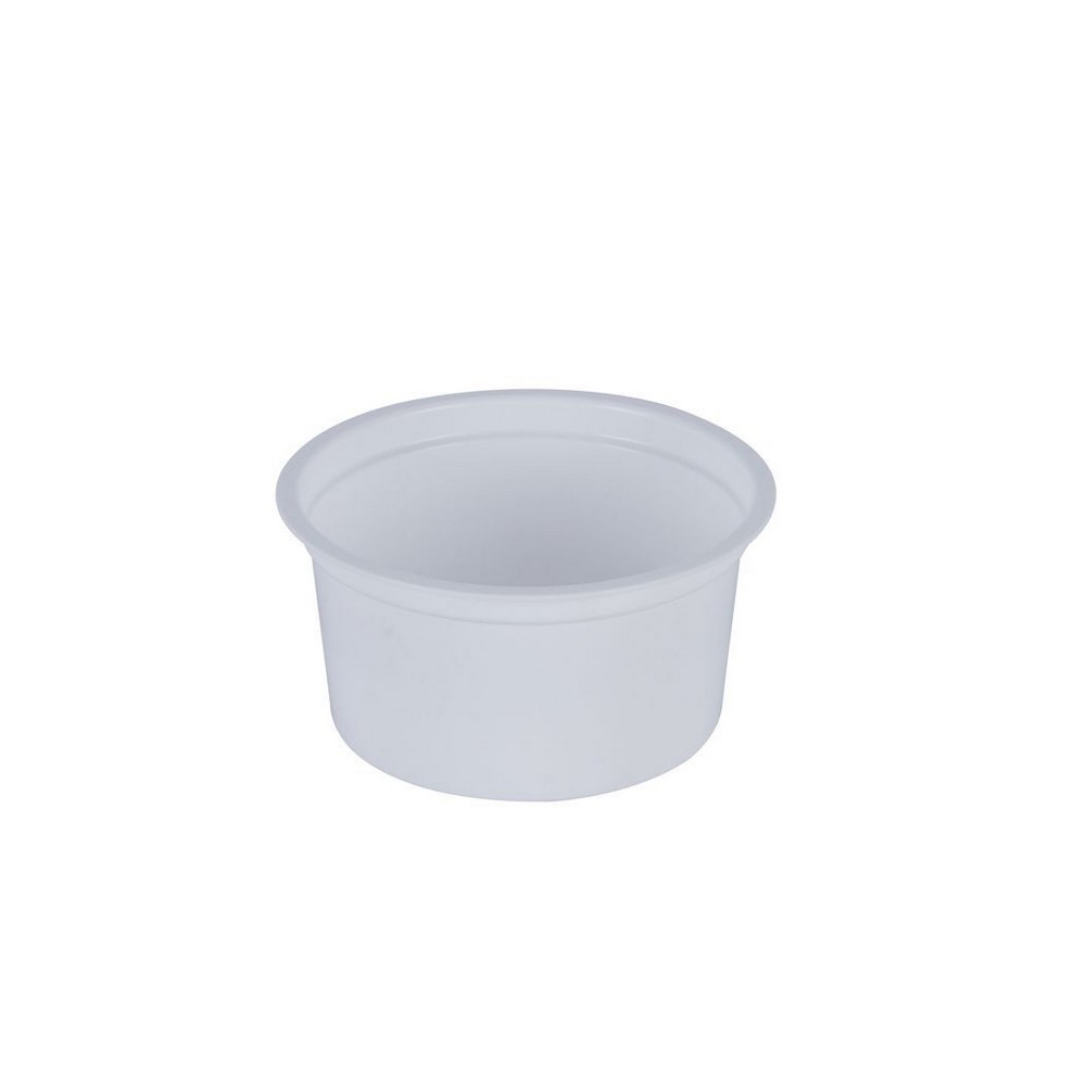 PLASTIC FOOD UTENSIL WHITE (PP) ART180 D9.5x4.8cm (180ml) 50pcs THRACE PLASTICS