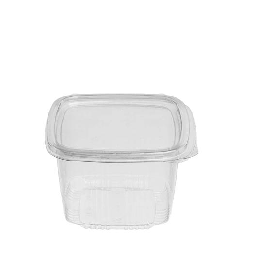 RECTANGULAR PET UTENSIL HINGED LID (375ml) 100pcs