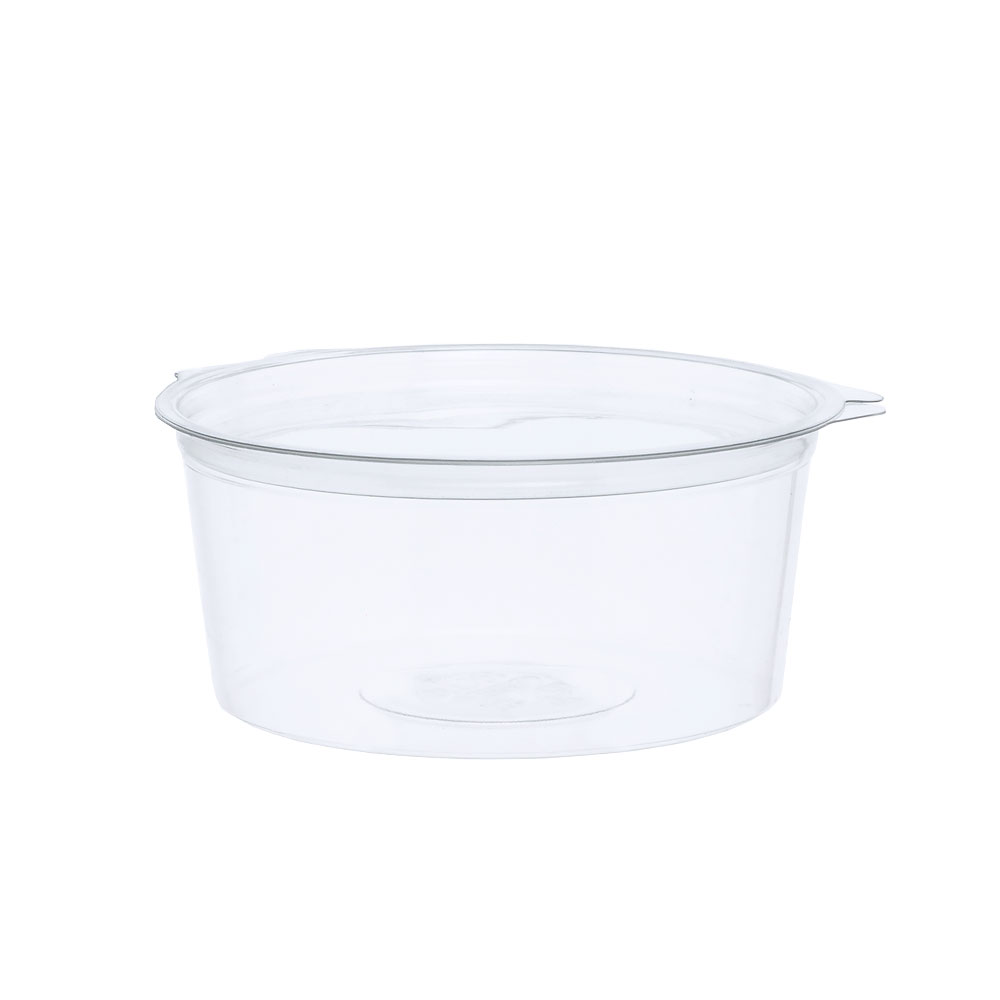 ROUND PET UTENSIL TRANSPARENT D150mm (750ml) WITH INTEGRATED LID 200pcs