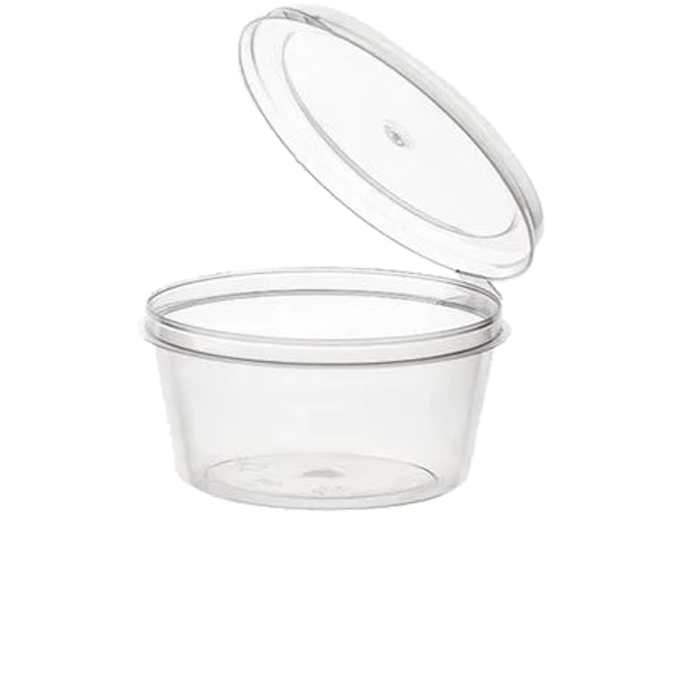TRANSPARENT PLASTIC BAG WITH INTEGRATED LID 100ml (3.5oz) 50pcs