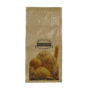 KRAFT COLOR BAG "BAKERY" PRINTED 20x44cm BROWN 10Kg