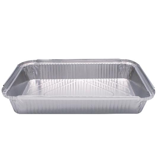 RECTANGULAR ALUMINUM UTENSIL FOR SINGLE-USE 31,21,6X4,3cm 2380cc 100pcs (R1-02L)