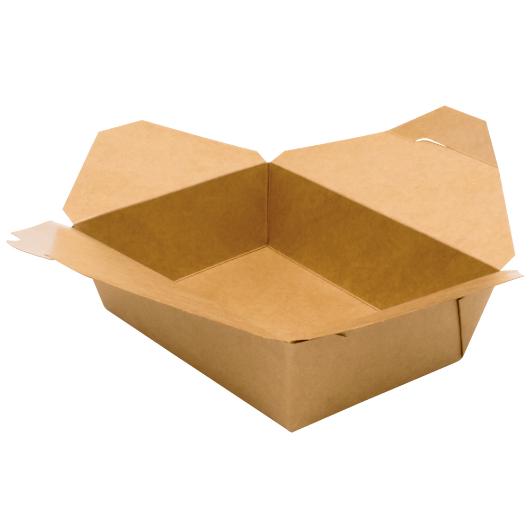 FOOD PACK DELI #3 KRAFT PAPER DELIVERY (2000ml) 19,5x14x6,3cm BROWN 50pcs