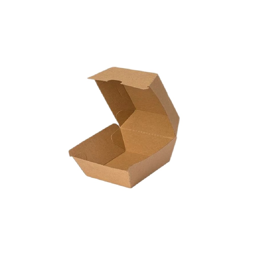 FOOD BOX KRAFT FOR BURGER (10,5x10,5x8,5cm) 50PCS