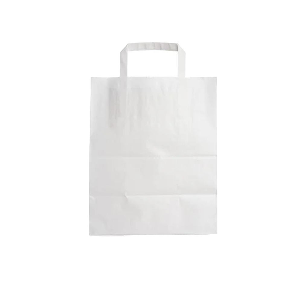 PAPER WHITE BAG "LUNCH BASKET" 250PCS (26X17X29cm)