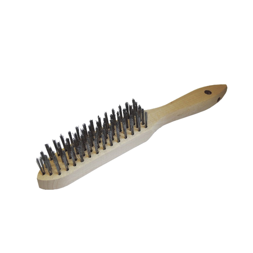 HAND WIRE BRUSH WOODEN WITH HANDLE 5 ROW