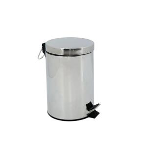 POLISHED STAINLESS STEEL PEDAL WASTE BIN 5lt