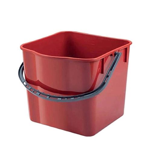 BUCKET PROFESSIONAL RED WITH BLACK HANDLE 25Lt 34x30x(H)30cm
