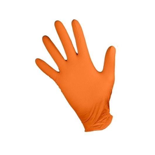 NITRILE GLOVES EXTRA STRONG ORANGE 100pcs