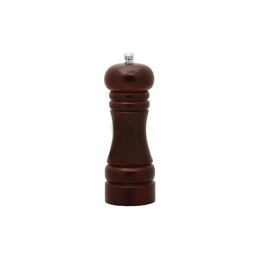 PEPPER MILL WOODEN RUBBER WOOD 15CM BROWN COLOUR