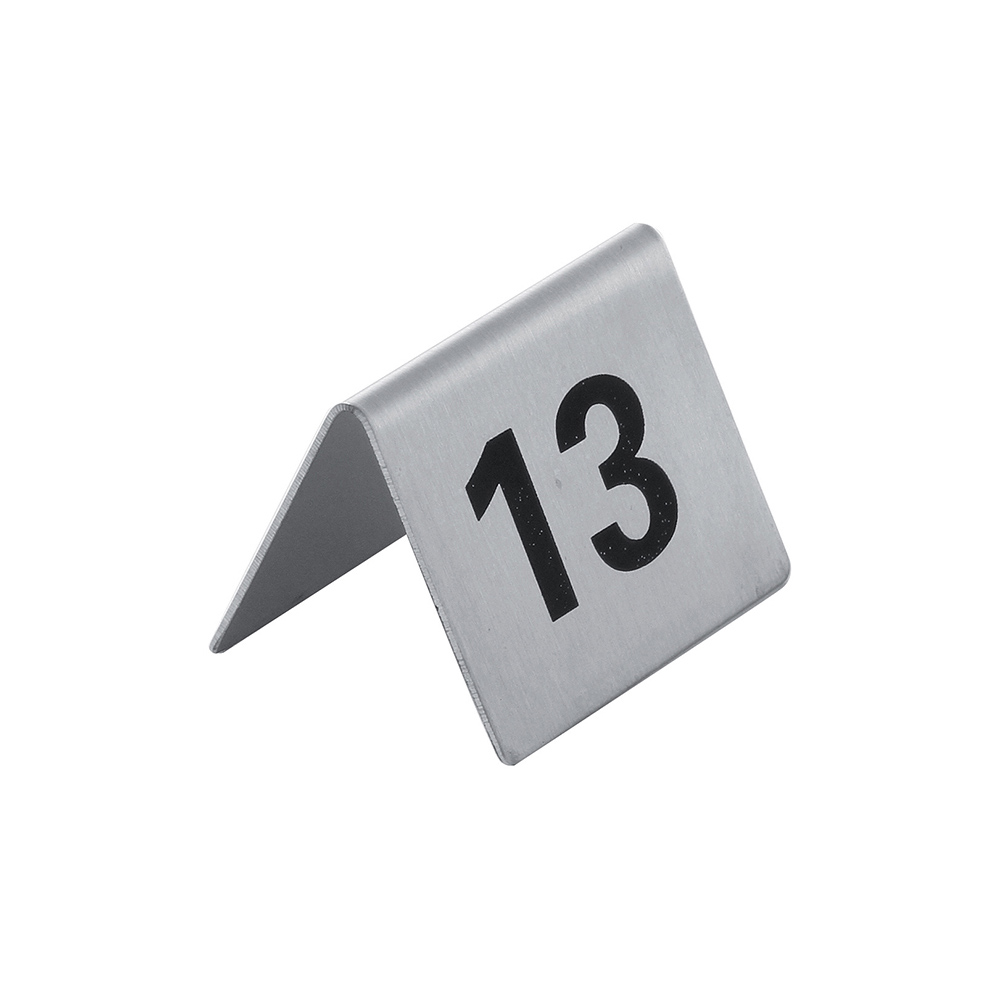 SET OF 12 INOX TABLE NUMBERS (No 13-24) 50x35x40mm