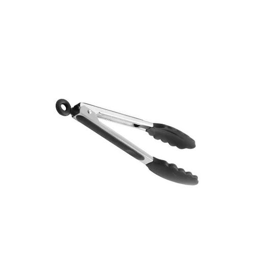 STAINLESS STEEL TONGS WITH SILICONE COATED 24cm