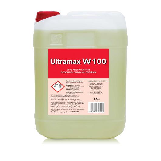 ULTRAMAX W 100 LIQUID DISHWASHER DETERGENT FOR DISHES / GLASSES 13lt