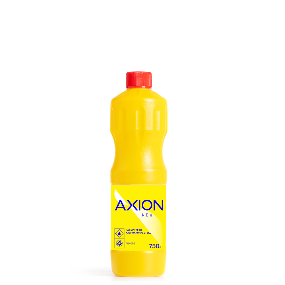 AXION HIGHLY CONCENTRATED BLEACHING LIQUID WITH CHLORINE 750ml LEMON SCENT