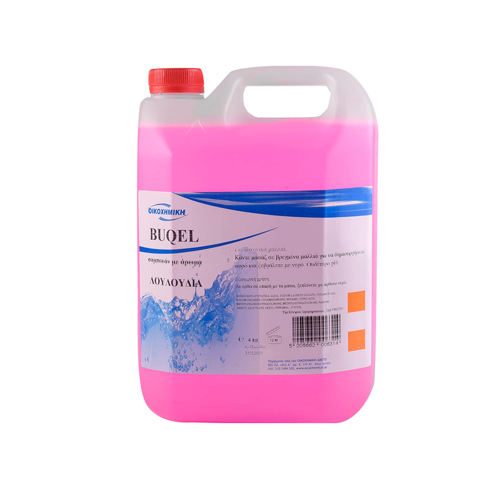 BUQEL SHAMPOO IN PROFESSIONAL PACKAGING - FLOWER SCENT 4Kg