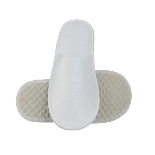 DISPOSABLE SLIPPERS LUXURY VELVET WHITE 100pcs