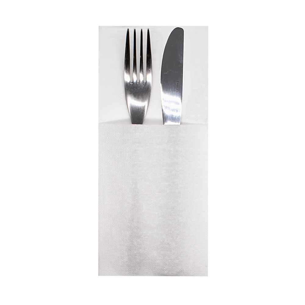 CUTLERY SLEEVES 38cm LINESS 2ply WHITE 100pcs FINEZZA