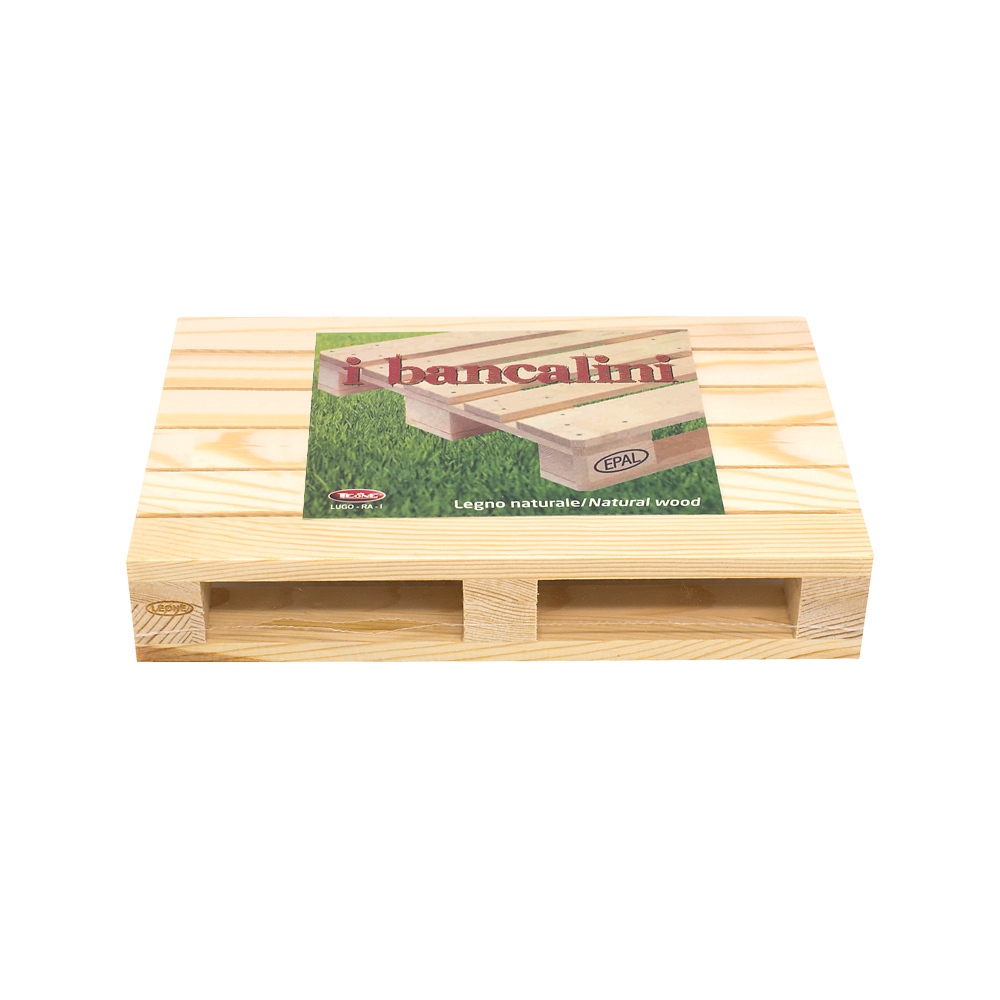 AMENITIES OBLONG STAND NATURAL WOOD COLOR 20x12x3,5cm