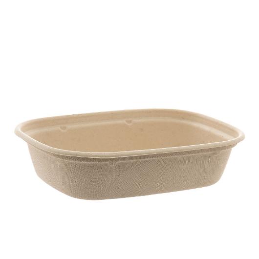 UTENSIL FROM SUGAR CANE RECTANGULAR SAFE LOCK (1100ml) 220x170x50mm 50pcs