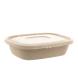 UTENSIL FROM SUGAR CANE RECTANGULAR SAFE LOCK (1100ml) 220x170x50mm 50pcs-2