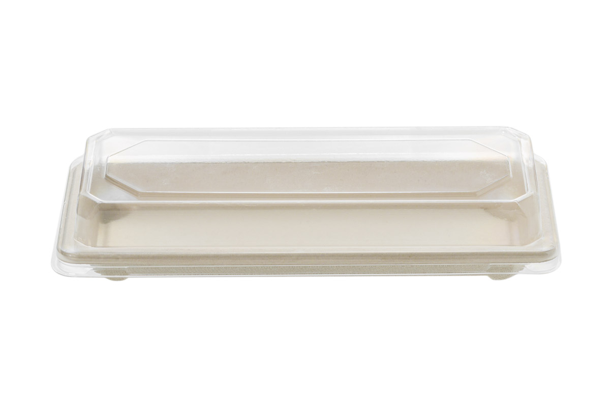 SUGAR CANE SUSHI BOX WITH LID N.6 22,1x9,2X2,2cm 50pcs