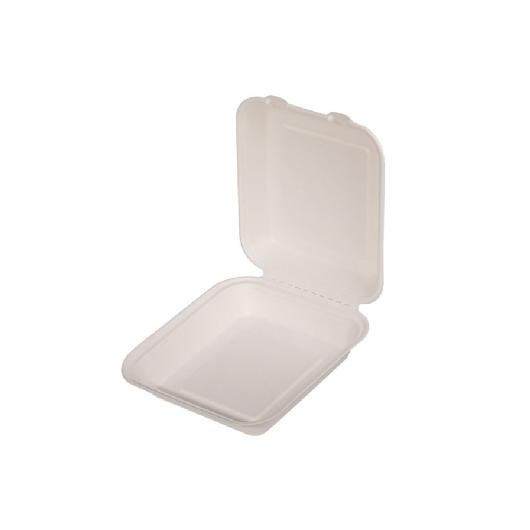 FOOD CONTAINER BIODEGRADED SINGLE SQUARE SQUARE 20x20cm 50PCS