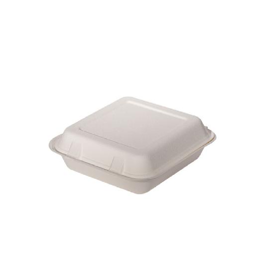 FOOD CONTAINER BIODEGRADED SINGLE SQUARE SQUARE 23x15cm 125pcs