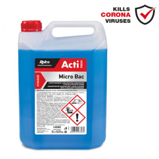 ROLCO ACTI-FRESH MICRO BAC CONCENTRATED CLEANING DISINFECTANT FOR HARD SURFACES 5LΤ EOF