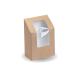 KRAFT BOX FOR SANDWICHES / ARABIC WITH WINDOW (9.5x5x11.5cm) EASY OPEN 50PCS