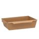 RECTANGULAR RPET KRAFT FOOD BOX BROWN WITH TRANSPARENTLID (900ml) 15x11.6x4.8cm 50pcs