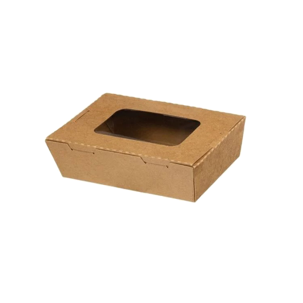ΚΟΥΤΙ KRAFT ΦΑΓΗΤΟΥ ΜΕ PET ΦΙΛΜ ΠΑΡΑΘΥΡΟ 18,8x13x6cm (1600ml) 50ΤΕΜ