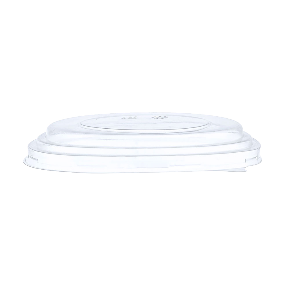 TRANSPARENT ROUND PET LID FOR KRAFT PAPER SALAD BOX 500-750cc D150mm 50PCS