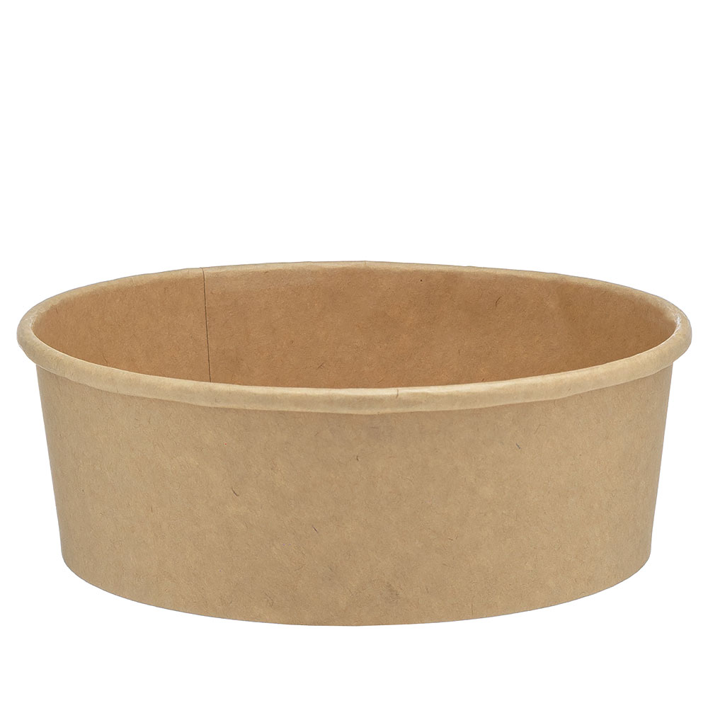 ROUND PAPER PACK KRAFT SALAD 1300ml D18.5x7cm 50pcs