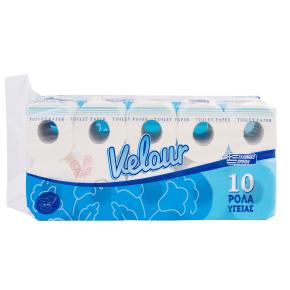 ΧΑΡΤΙ ΥΓΕΙΑΣ 3ΦΥΛΛΩΝ ΡΟΛΟ 125gr VELOUR DECO 10ΤΕΜ MAXI