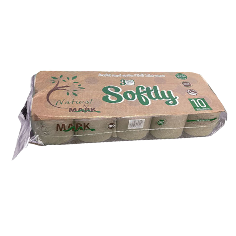 ΧΑΡΤΙ ΥΓΕΙΑΣ ΡΟΛΟ 3ΦΥΛΛΩΝ 110gr 10ΤΕΜ SOFTLY NATURAL