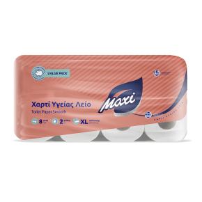 ΧΑΡΤΙ ΥΓΕΙΑΣ 2ΦΥΛΛΩΝ ΡΟΛΟ 150gr FLAT 8ΤΕΜ MAXI
