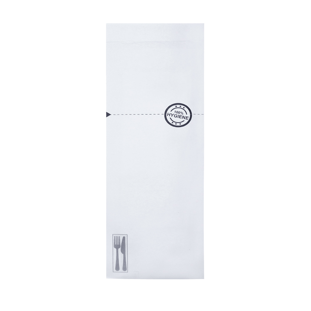 PAPER CUTLERY ENVELOPE WHITE WITH WHITE LUXURY PAPER NAPKIN 350pcs