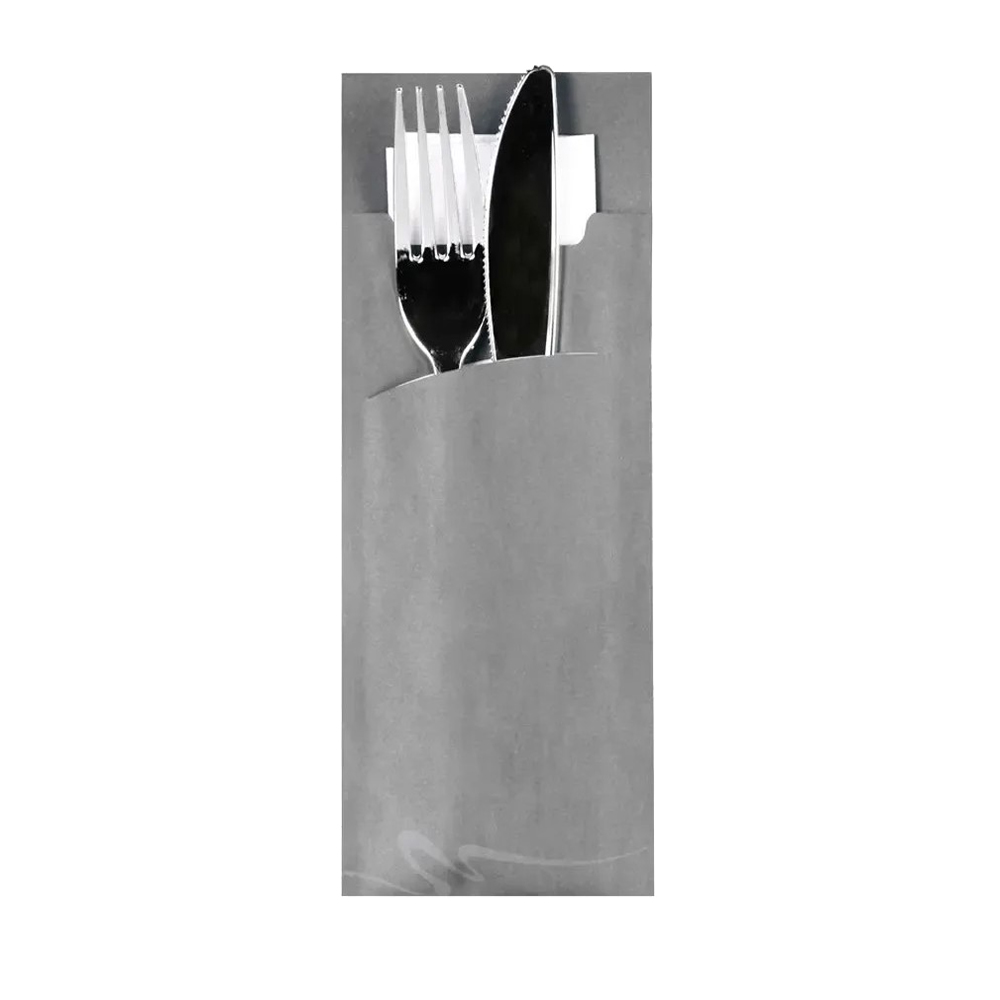 SLIM GREY PAPER FOLDER FOR KNIFE WITH WHITE PAPER 500pcs