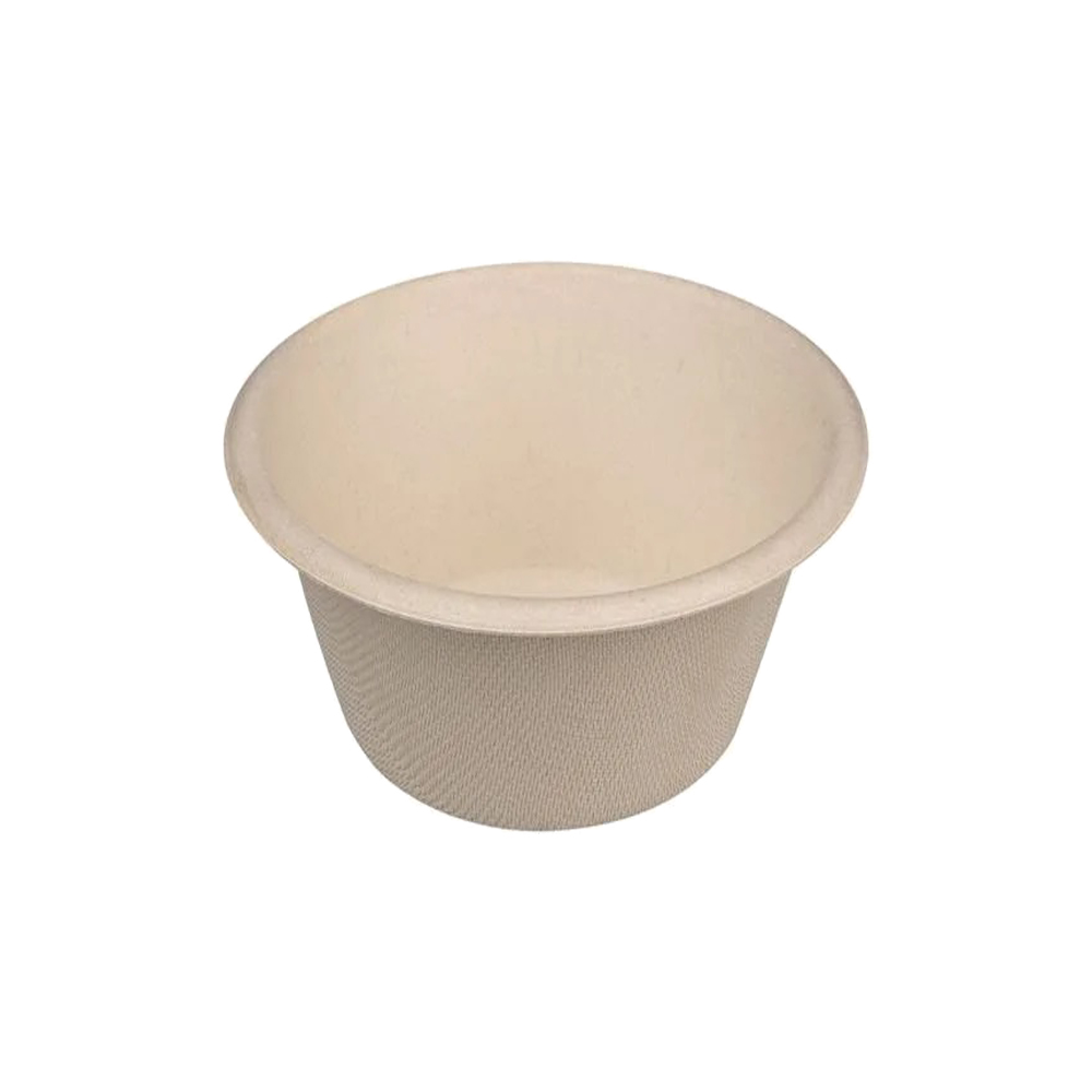 ROUND SUGAR CANE SAUCE CONTAINER WITH SEPARATE LID 8oz 125PCS