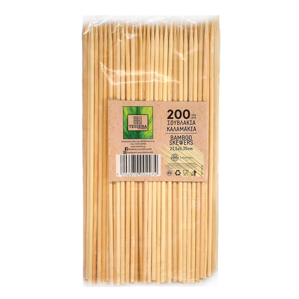 ΒΑΜΒΟΟ PICKS FOR SOUVLAKI 21.5x0,35cm 200pcs