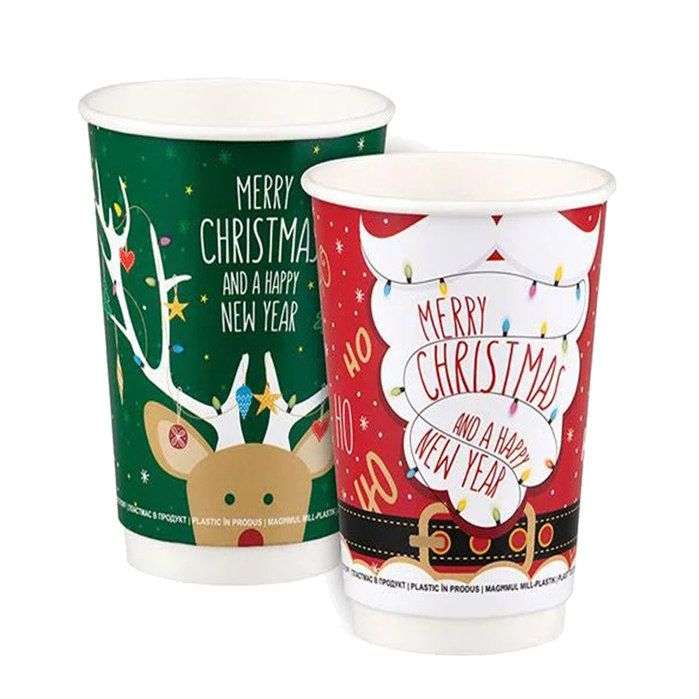 PAPER CUP "MERRY CHRISTMAS" 16oz (DW) 25pcs