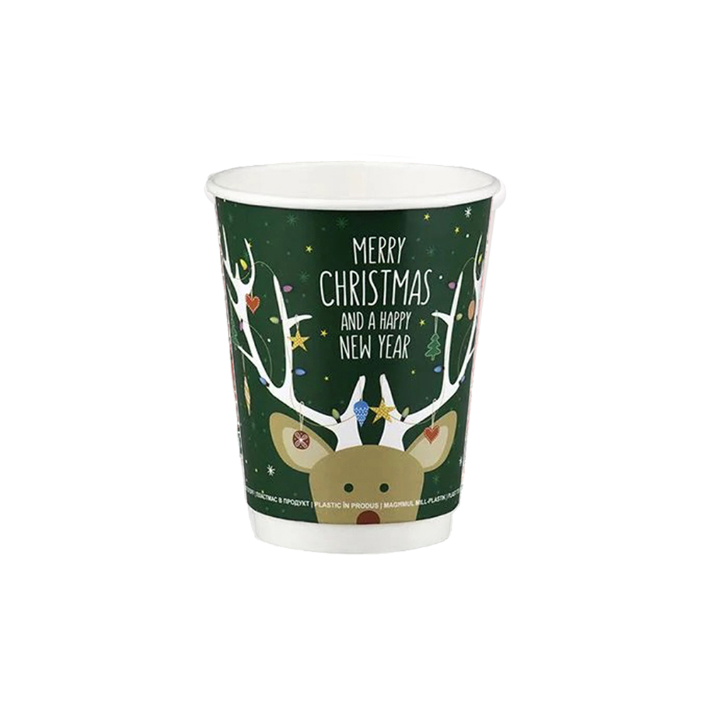 ΠΟΤΗΡΙ ΧΑΡΤΙΝΟ "MERRY CHRISTMAS" 14oz (DW) 25ΤΕΜ
