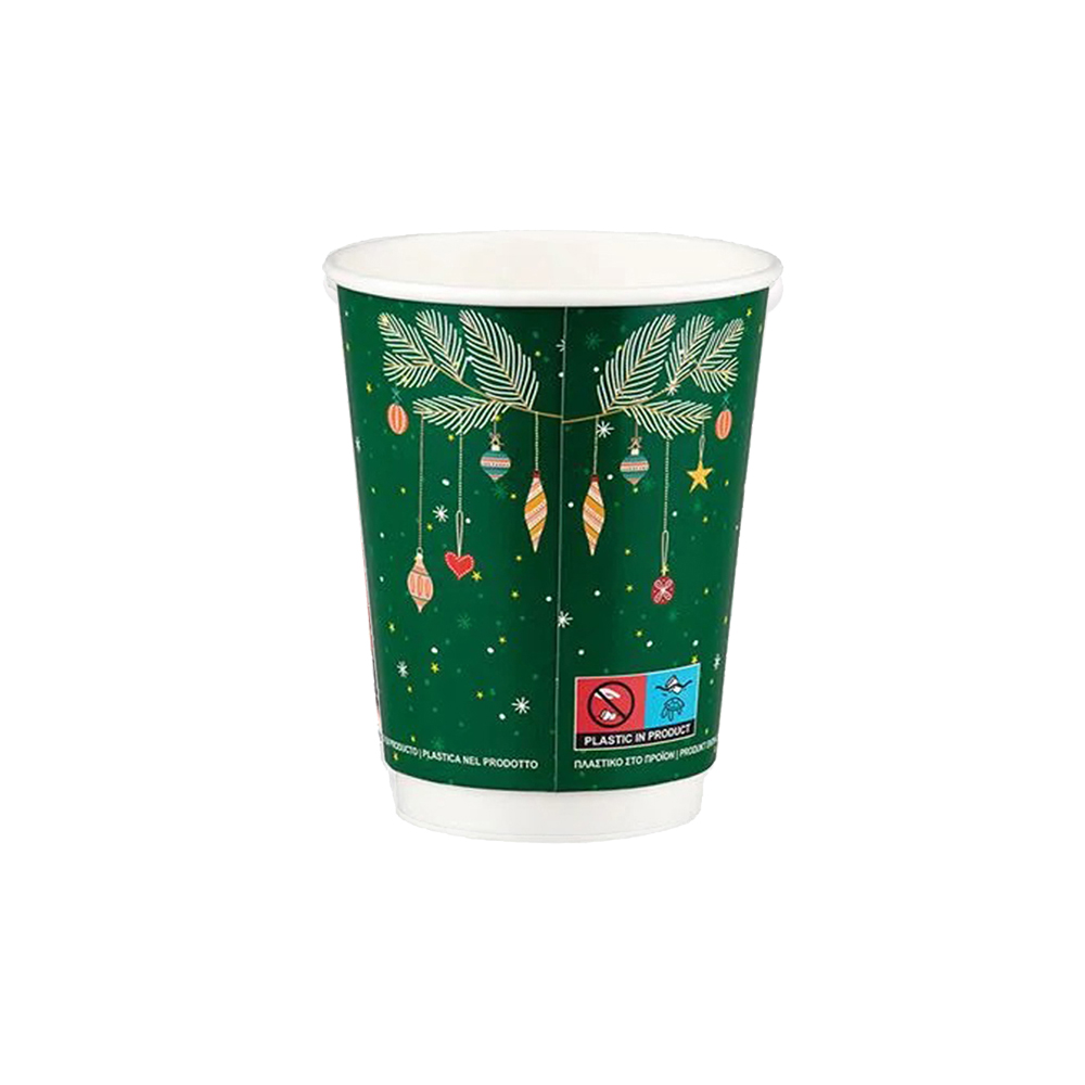 ΠΟΤΗΡΙ ΧΑΡΤΙΝΟ "MERRY CHRISTMAS" 14oz (DW) 25ΤΕΜ