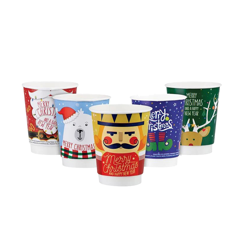 PAPER CUP "MERRY CHRISTMAS" 8oz (DW) 25pcs