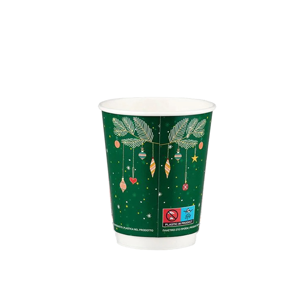 PAPER CUP "MERRY CHRISTMAS" 8oz (DW) 25pcs