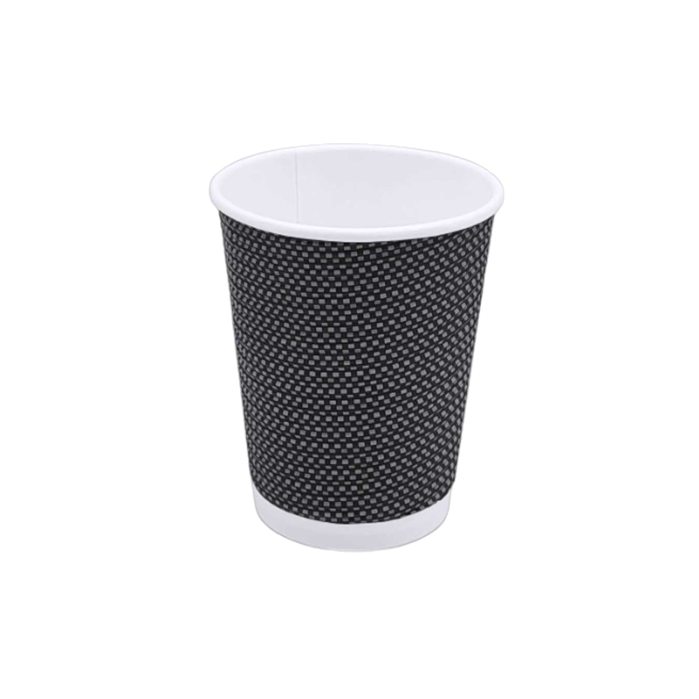 RIPPLE PAPER CUP 14oz GREY ''KNITTED'' DOUBLE WALL 25PCS